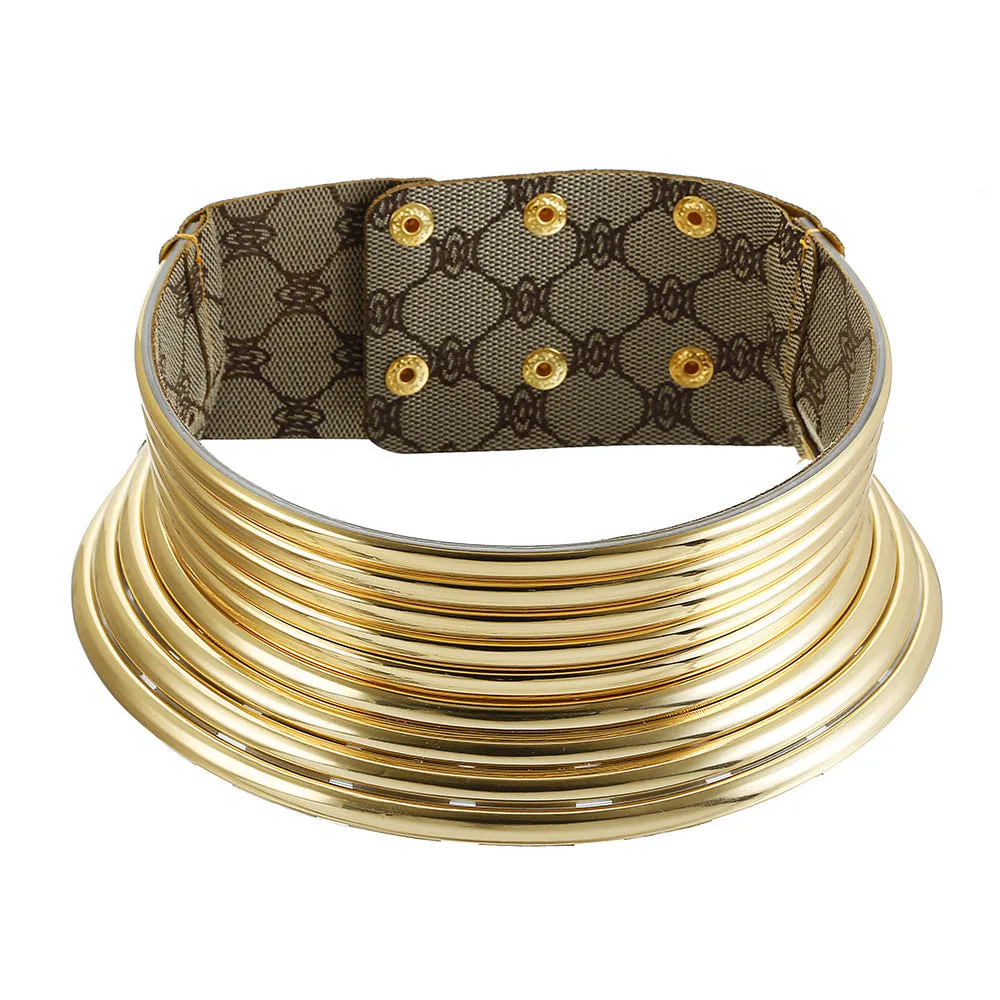 African Inspired Choker Necklace with Unique Design and Materials