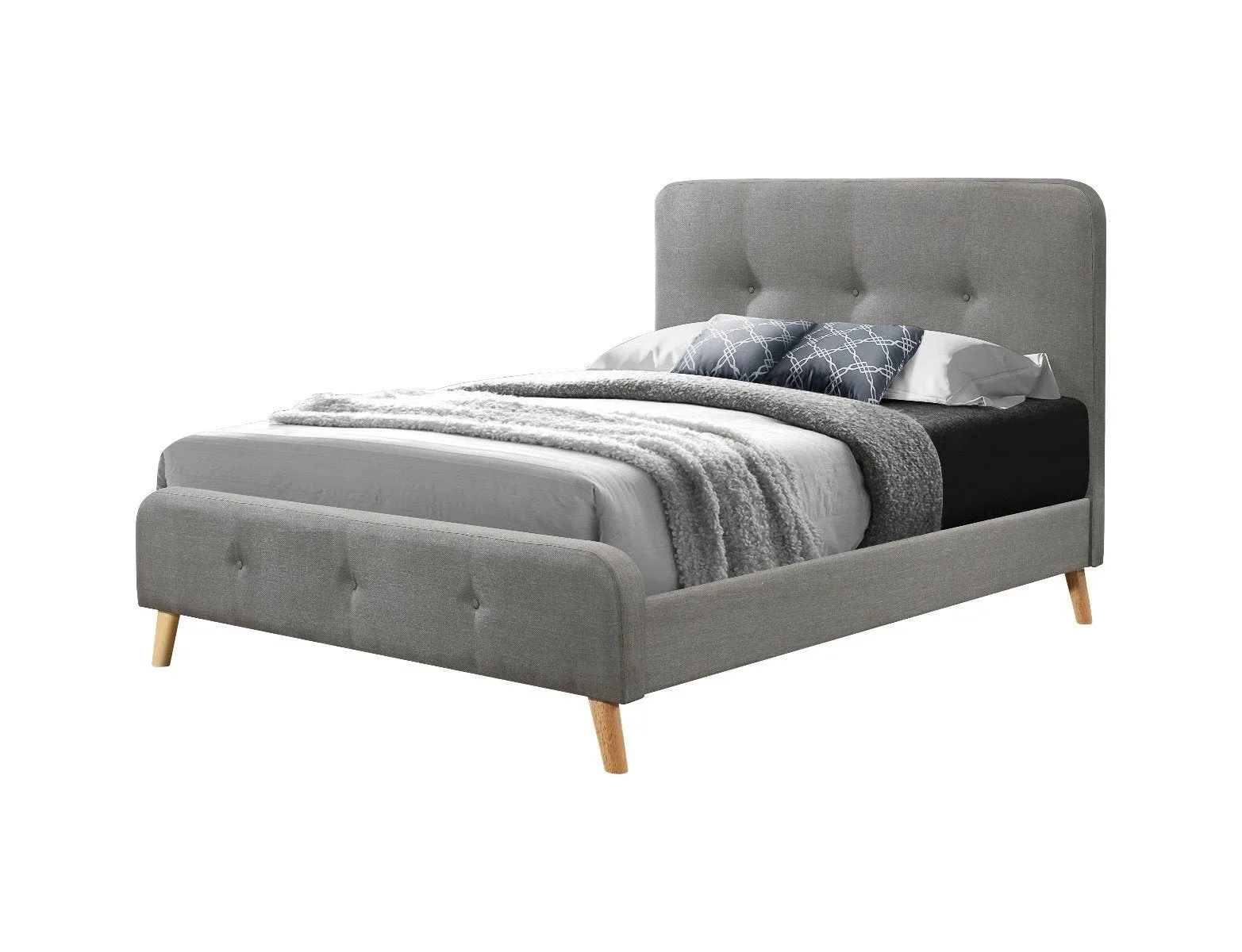 Albert Queen Bed Frame Light Grey