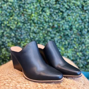 Analiese Black Open Back Mule