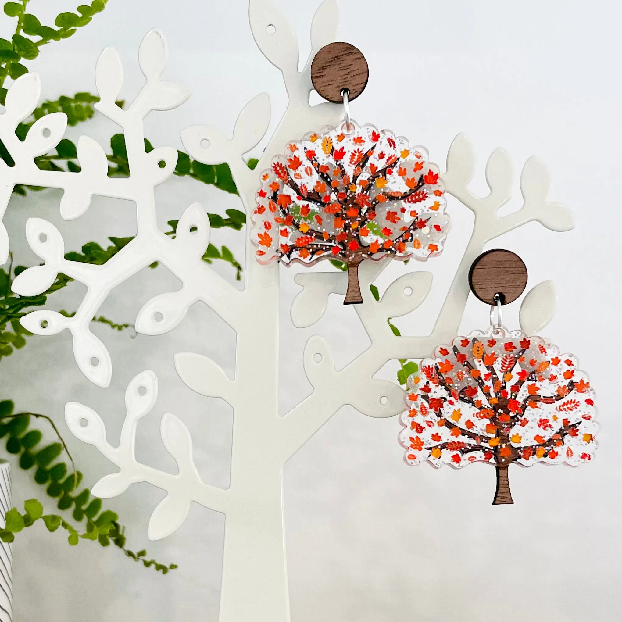 Autumn tree - Earrings - Set of 2