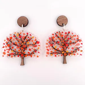 Autumn tree - Earrings - Set of 2