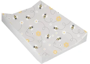 Babybase Anti-Roll Wedge Changing Mat Grey Bee