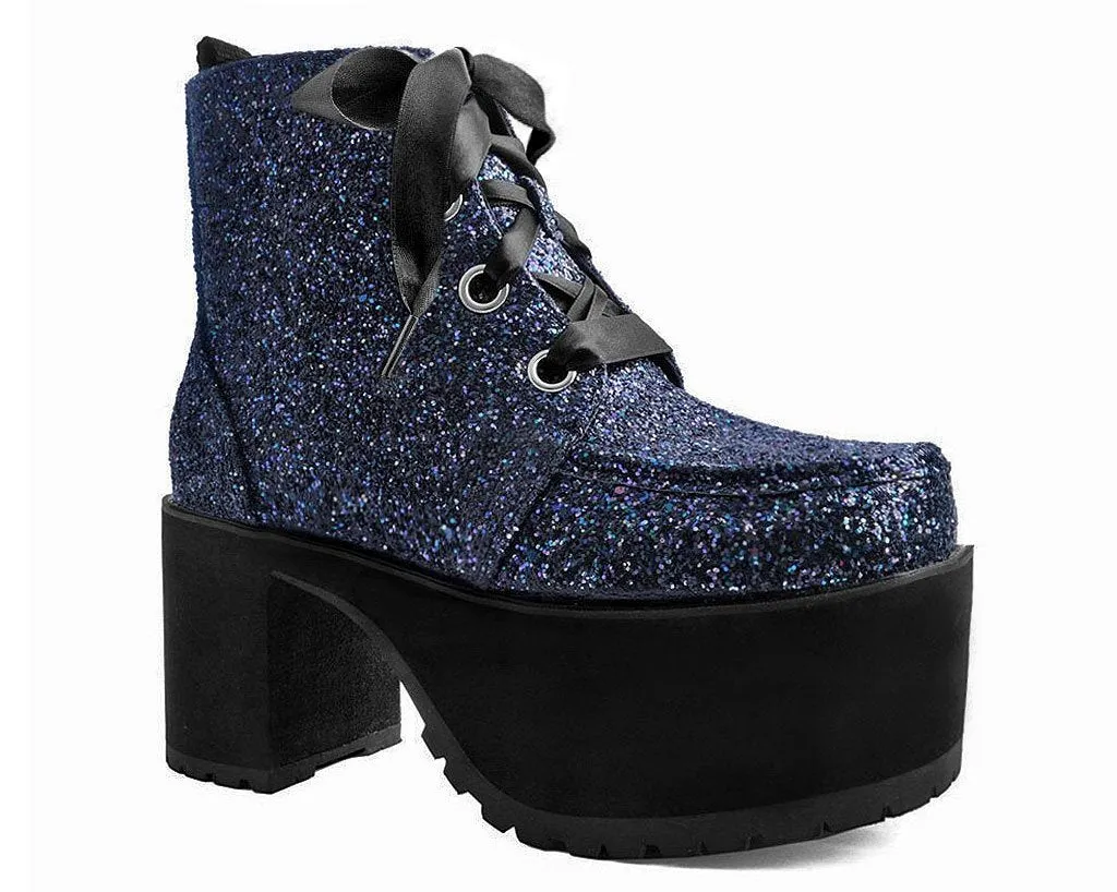 Black Jewels Glitter Nosebleed Boot