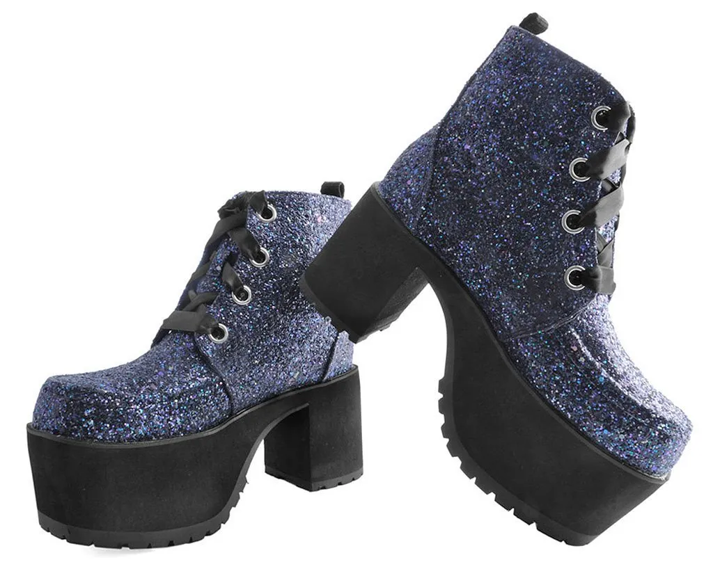 Black Jewels Glitter Nosebleed Boot