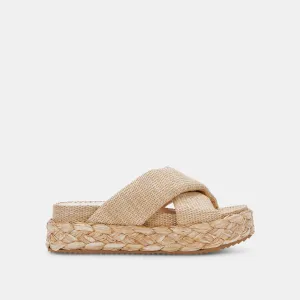 BLUME SANDALS LT NATURAL RAFFIA