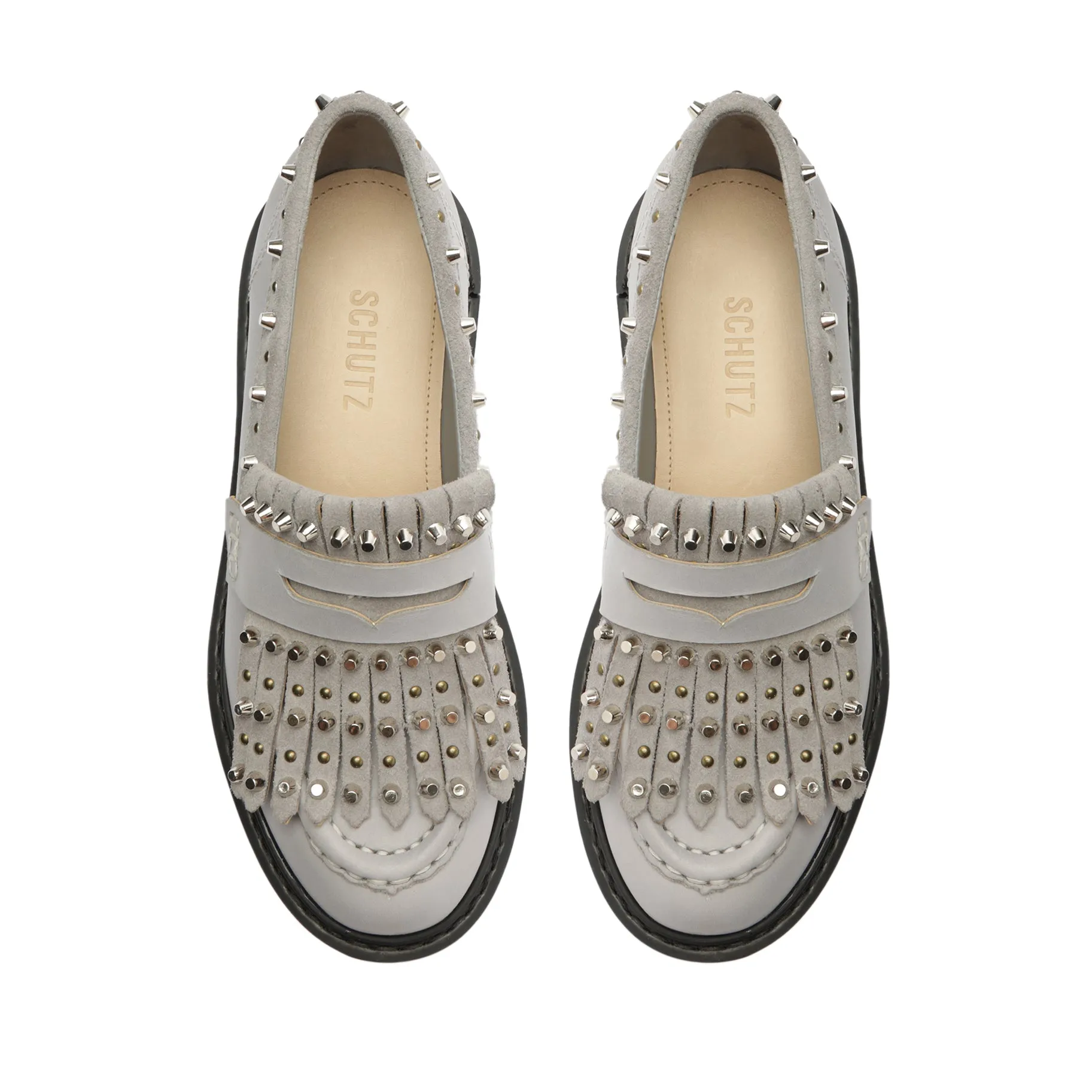 Christie Fringes Leather Flat