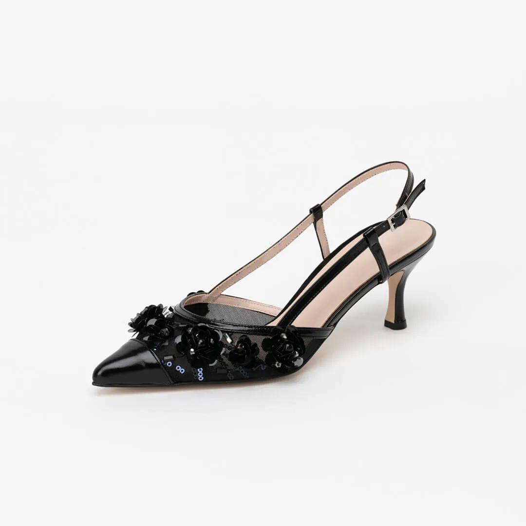 COBLAZE - flower slingback