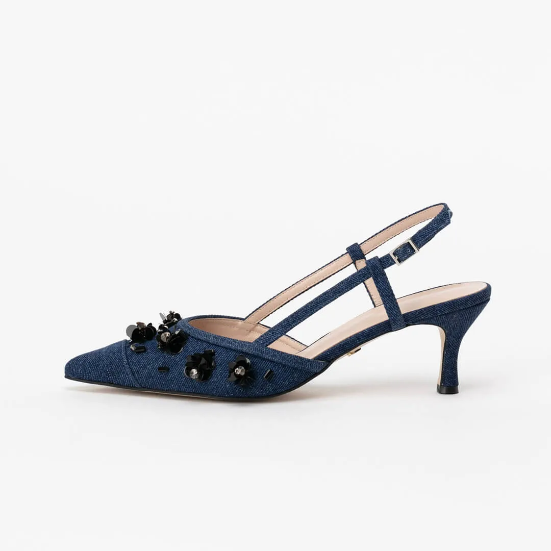 COBLAZE - flower slingback