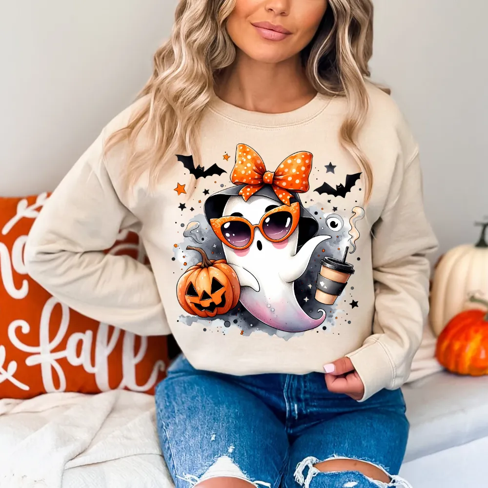 Coffee Drinking Ghost Sweatshirt