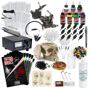 Complete Tattoo Set w/ 2 Machines, Power Supply, Millennium Mom's Ink