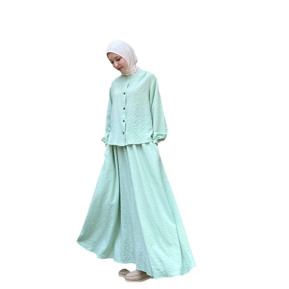 Elegant Muslim Women's Long outfit Solid Colours