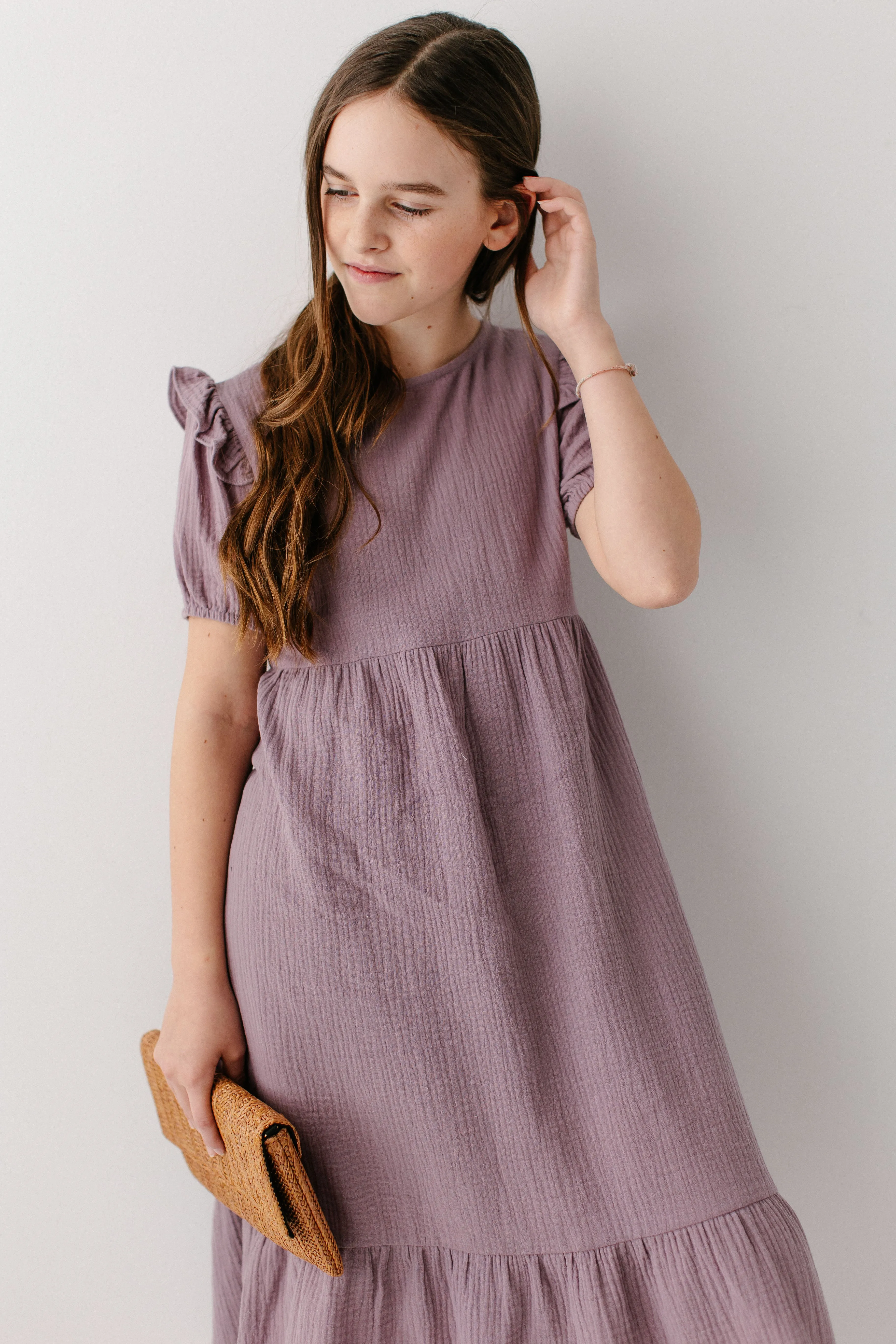 'Evyona' Girl Cotton Gauze Dress