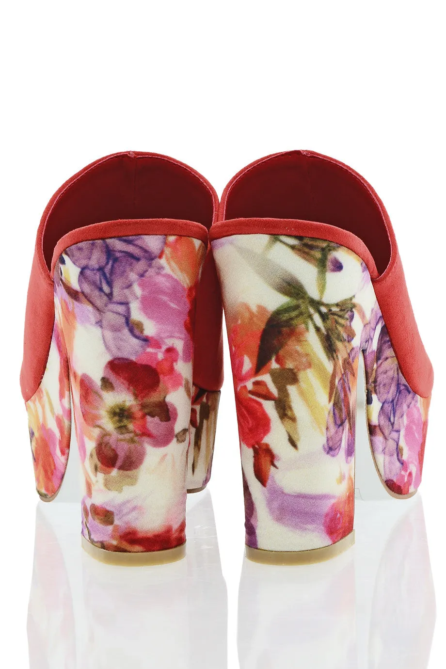 FRANCESCO MILANO PRIMAVERA Red Floral Sandals