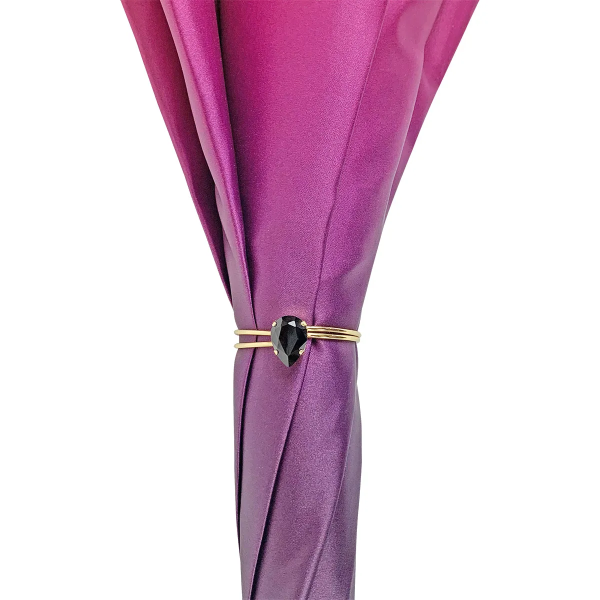 Fuchsia umbrella with medallion and crystals