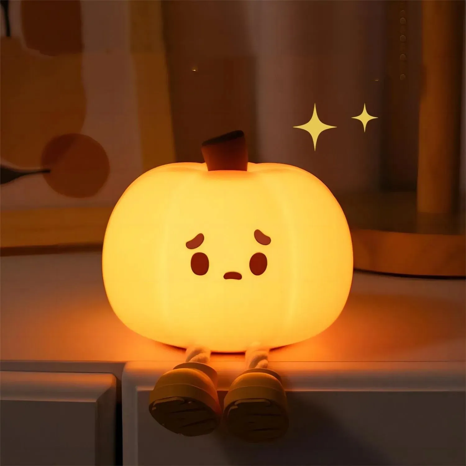 Halloween Pumpkin Night Light - Cute Silicone Lamp