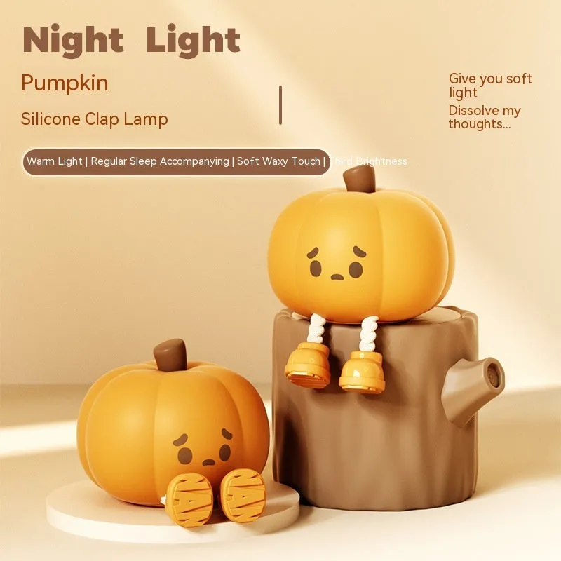 Halloween Pumpkin Night Light - Cute Silicone Lamp