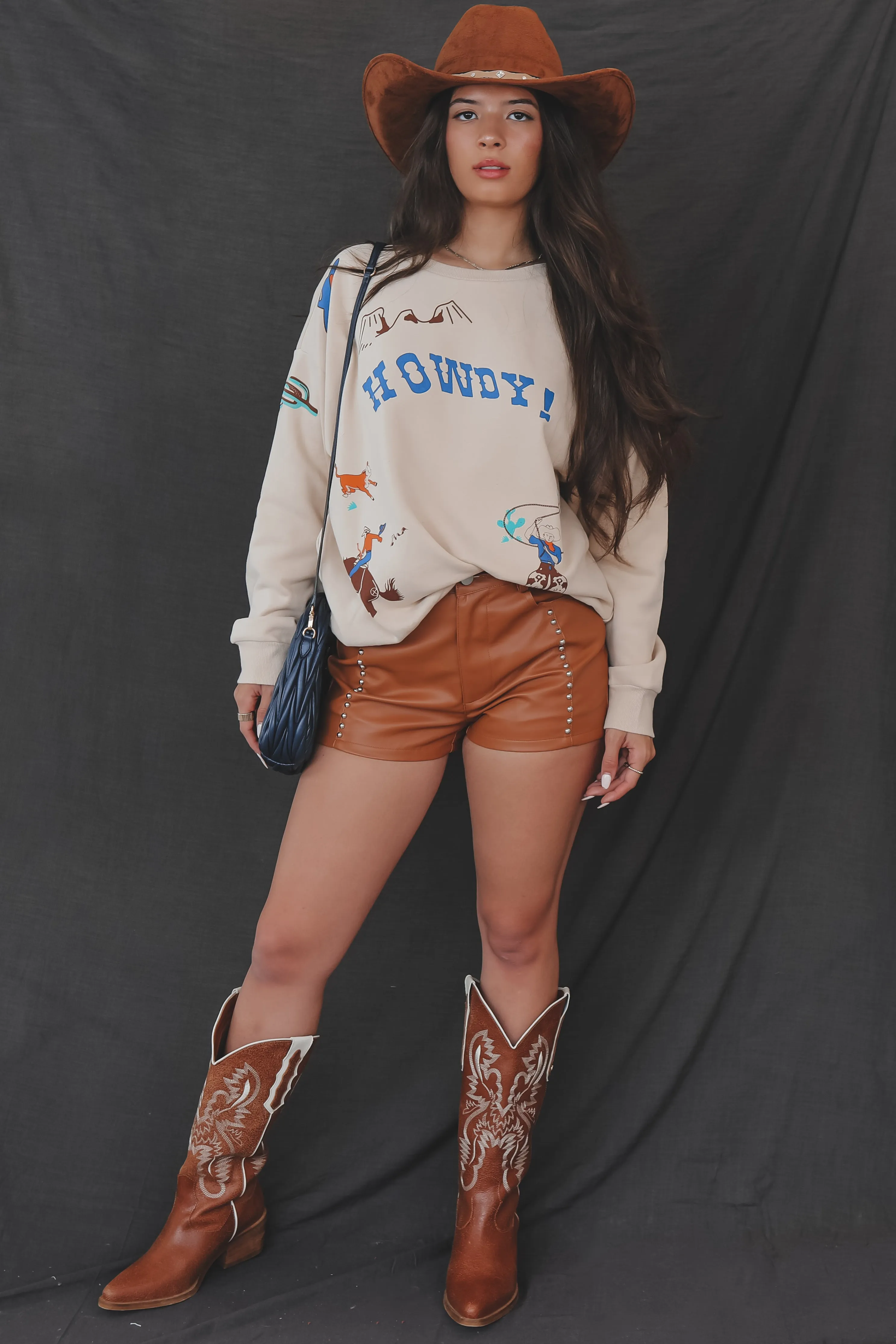 Howdy Babes Graphic Western Pullover