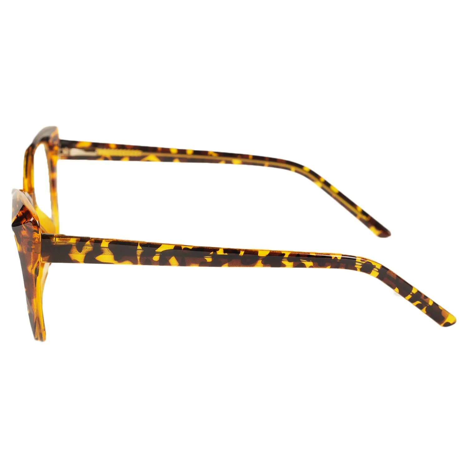 iB-iP Women's Classic Black Leopard Cat Eye Glasses Ladies Clear Lens Eyeglasses