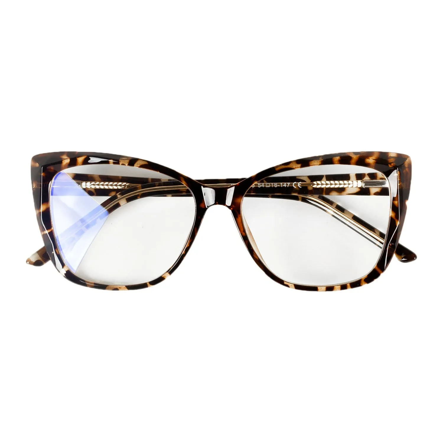 iB-iP Women's Classic Black Leopard Cat Eye Glasses Ladies Clear Lens Eyeglasses