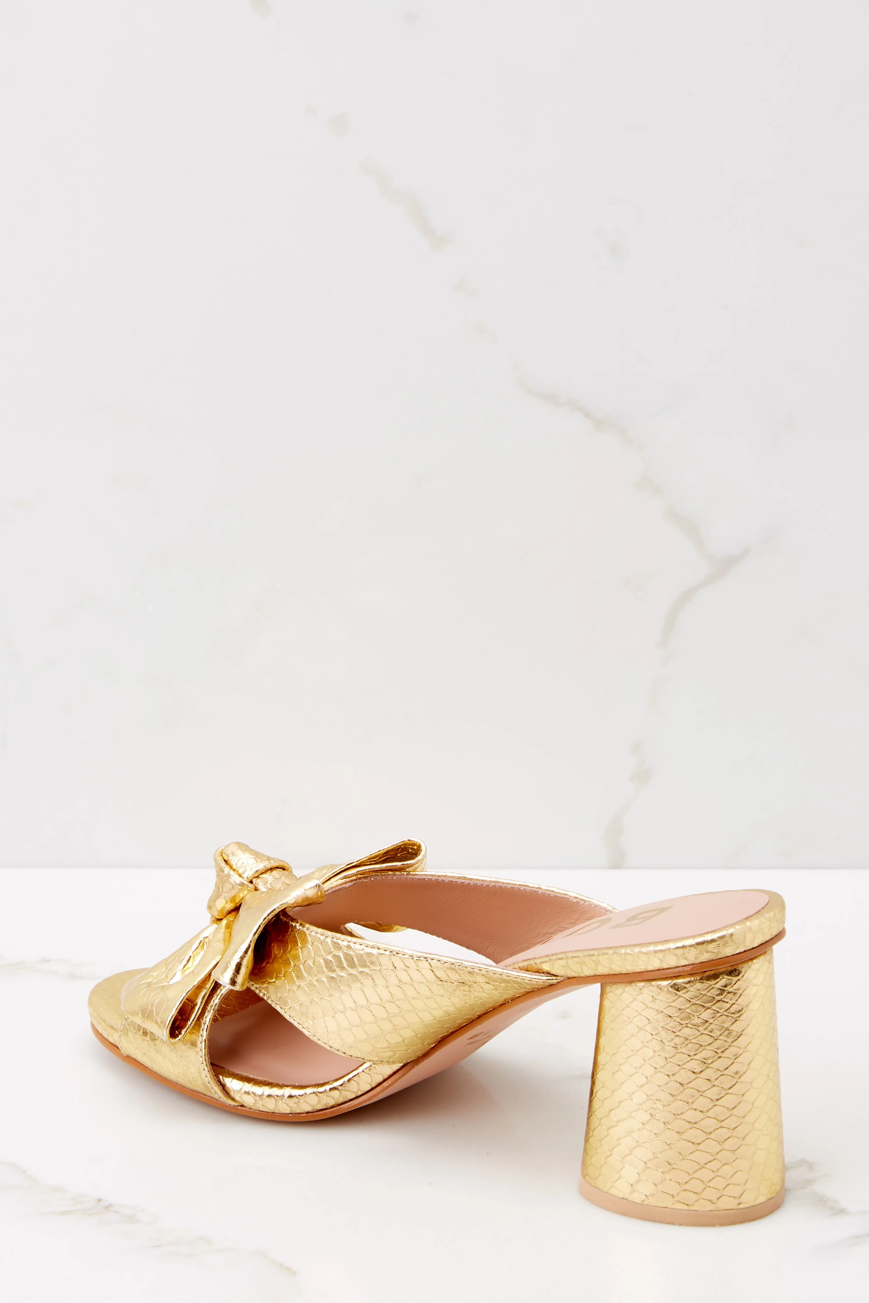 Irina Gold Midi Heels