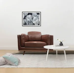 Modern Faux Leather Armchair, Wooden Frame, Comfy Foam, 1 Seater