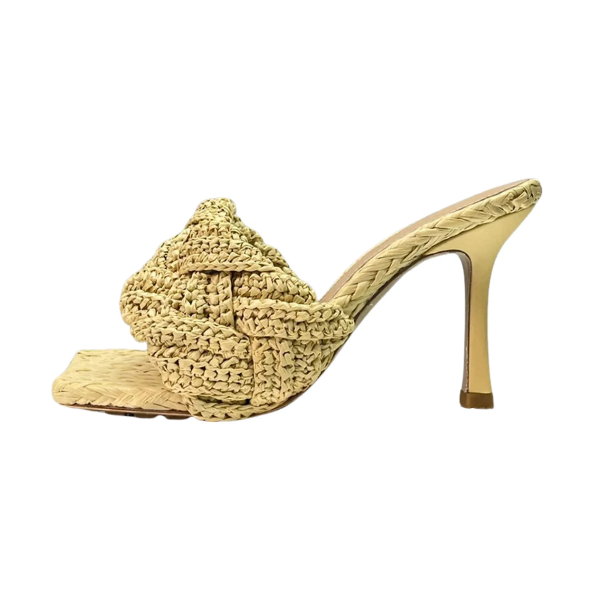 Pre Order:  Woven Band Kitten Heels Sandals