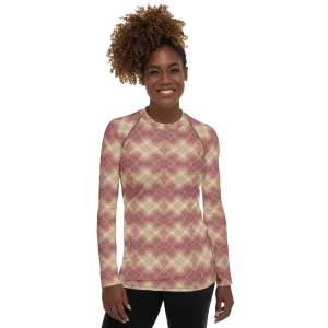 Recursia Argyle Rewired I Women's Rash Guard In Pink