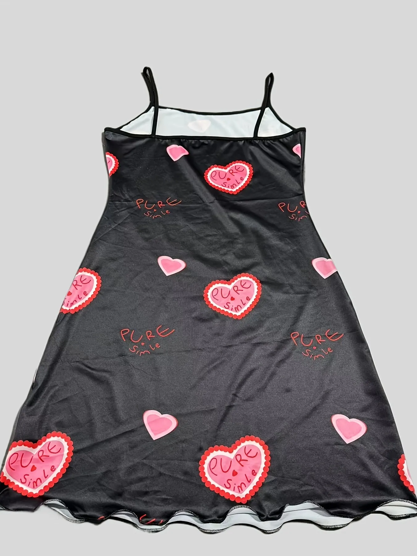 Rose Print Slip Nightdress Elegant Sleepwear for Women