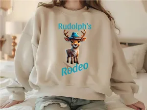 Rudolph's Rodeo Sweatshirt, Country Sweater, Christmas Sweater