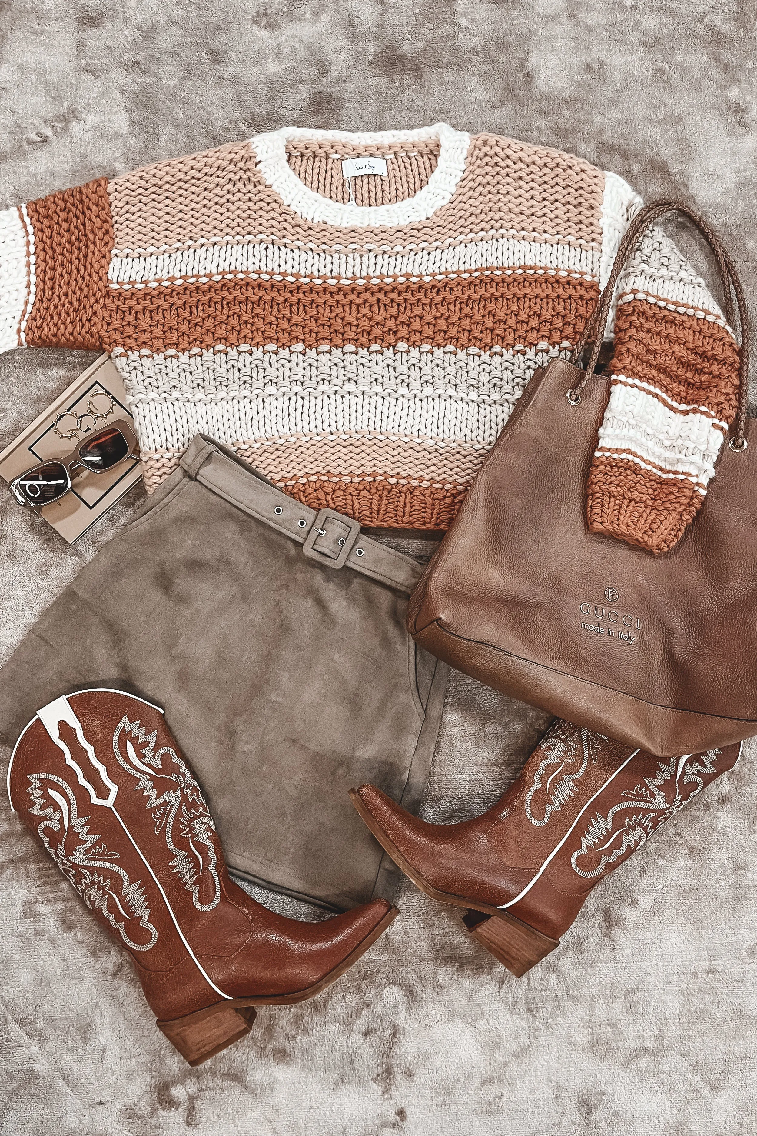 Sadie & Sage Butter Pecan Chunky Sweater