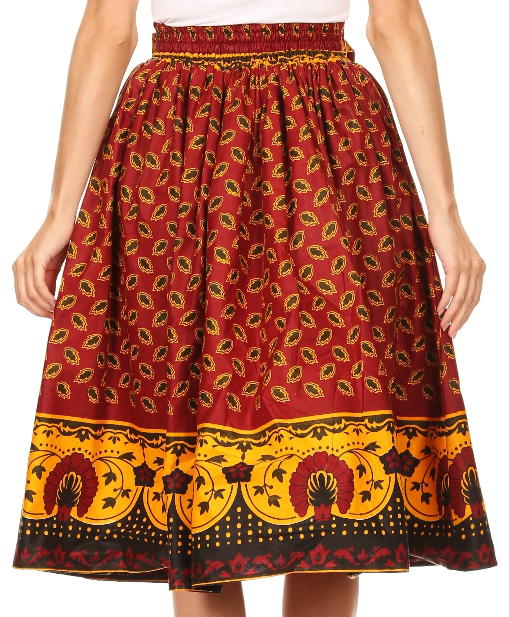 Sakkas African Dutch Ankara Wax Print Full Circle Skirt