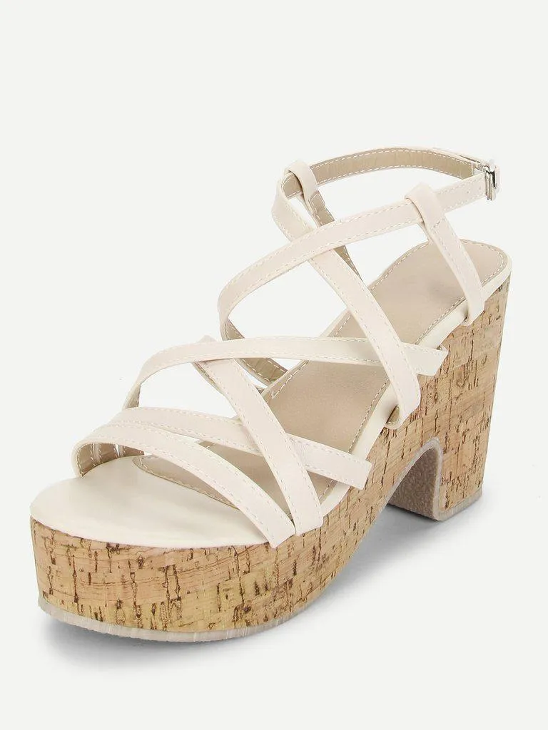 Strappy Platform Wedge Sandals