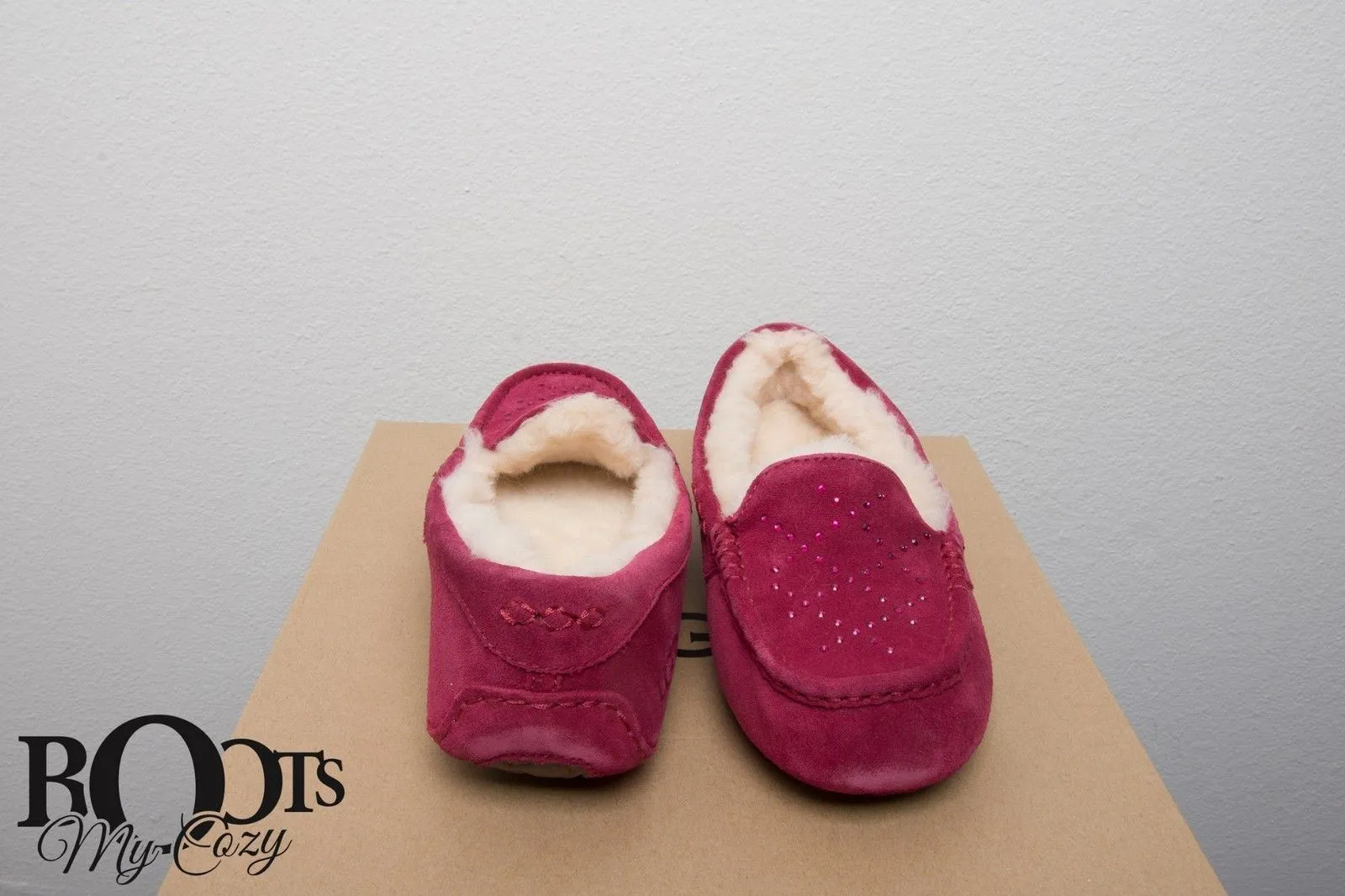 UGG Ansley Crystal Diamond Oxblood Red Slippers