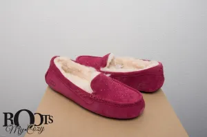 UGG Ansley Crystal Diamond Oxblood Red Slippers