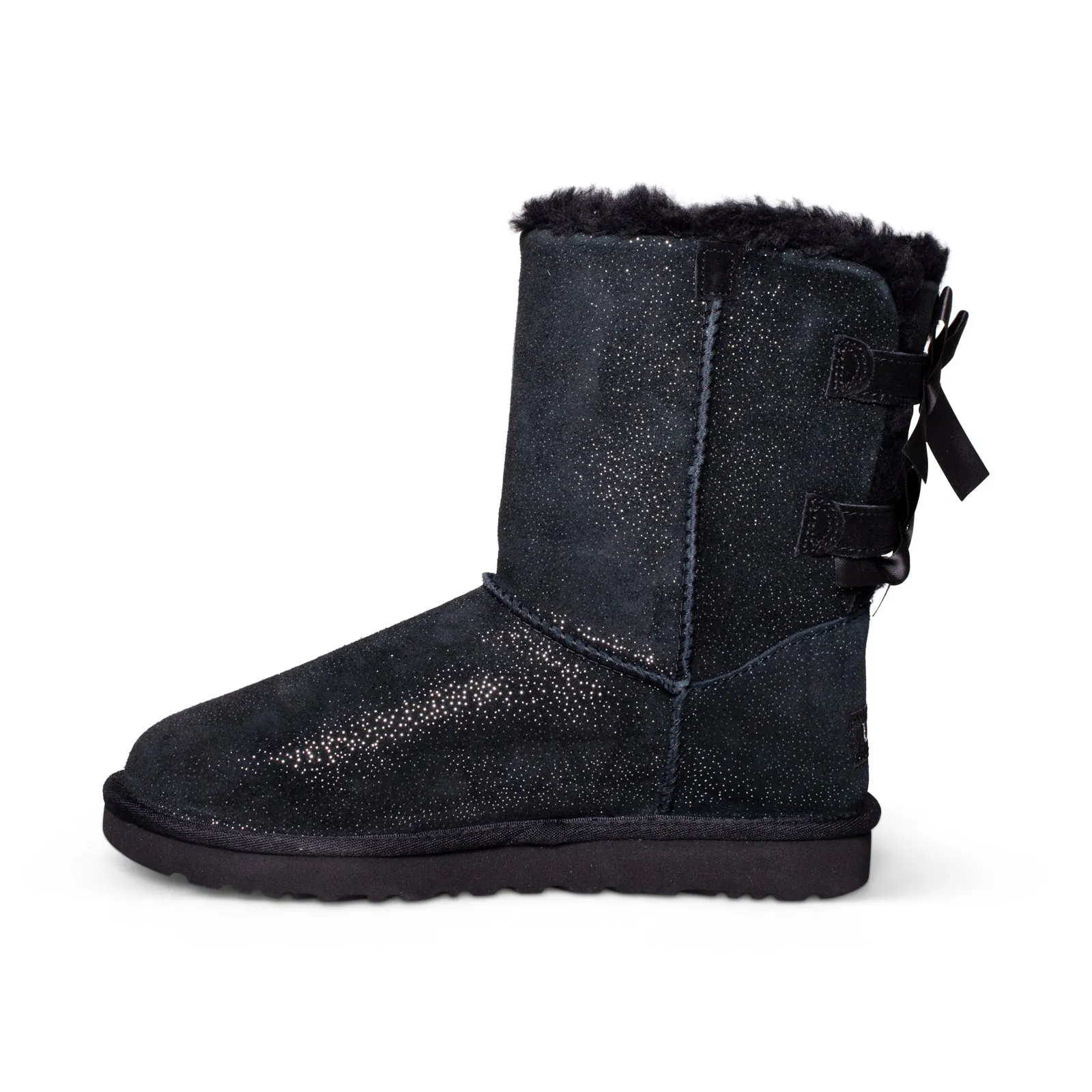 UGG Bailey Bow Twinkle Black Boots - Women's