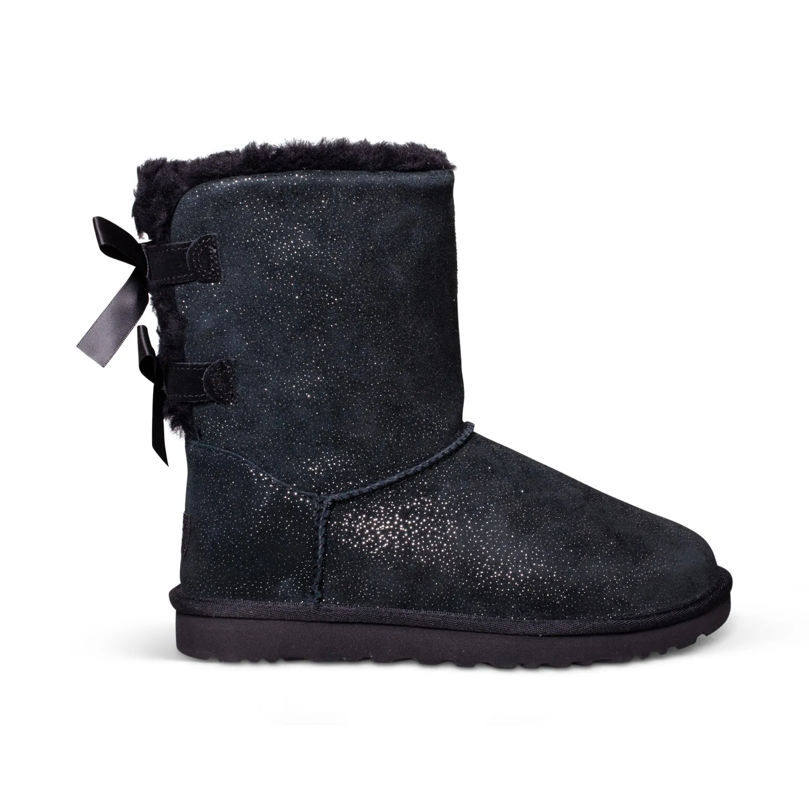 UGG Bailey Bow Twinkle Black Boots - Women's