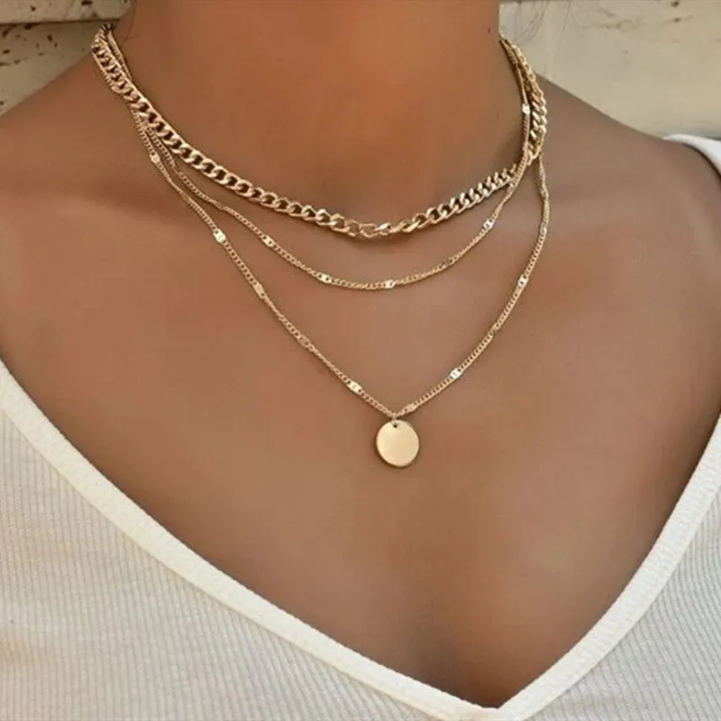 Vintage Pearl Charm Layered Necklace Women's Jewelry Layered Accessories for Girls Clothing Aesthetic Gifts Fashion Pendant