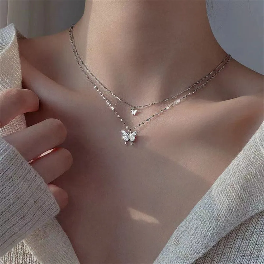 Vintage Pearl Charm Layered Necklace Women's Jewelry Layered Accessories for Girls Clothing Aesthetic Gifts Fashion Pendant