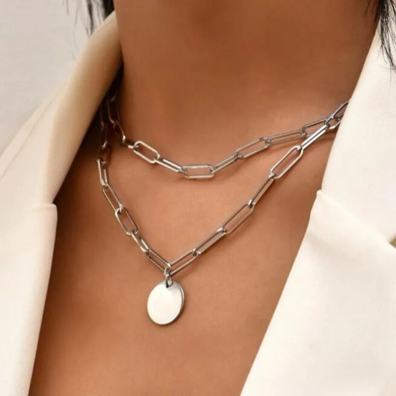 Vintage Pearl Charm Layered Necklace Women's Jewelry Layered Accessories for Girls Clothing Aesthetic Gifts Fashion Pendant