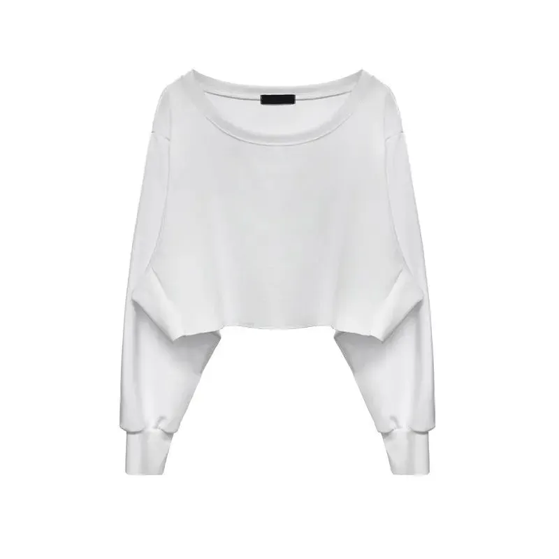 Women's Fashion Round Neck Workout Sweatshirt for Summer