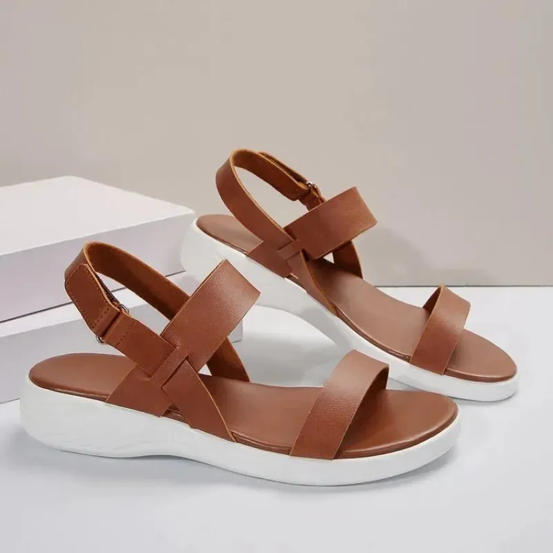 Women's Knit Elastic Cloth Wedge Sandals Slip on Lightweight Walking Sandals Women Plus Size Comfortable Summer Shoes Woman 2024